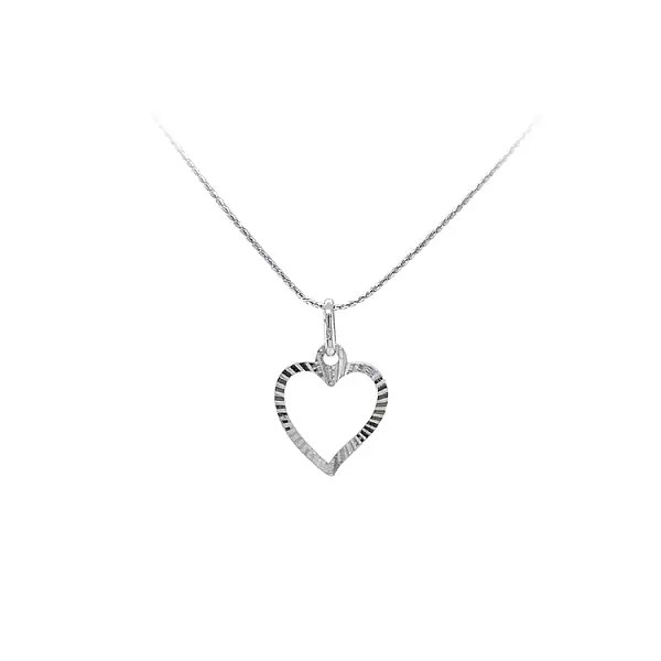 Pendant Heart of White Gold