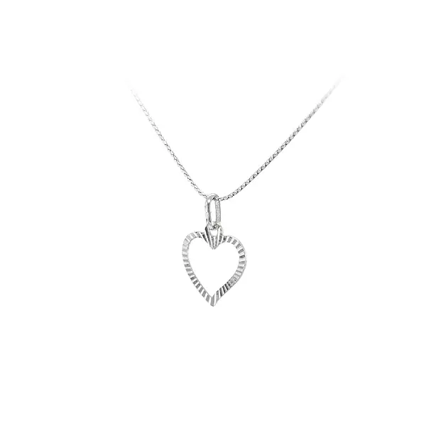 Pendant Heart of White Gold