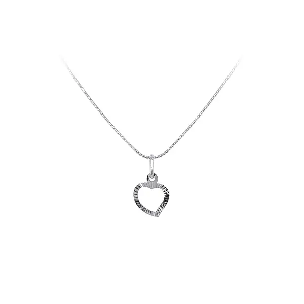 Pendant Heart of White Gold