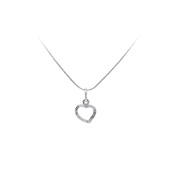 Pendant Heart of White Gold