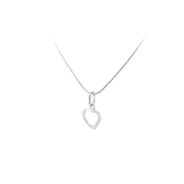 Pendant Heart of White Gold
