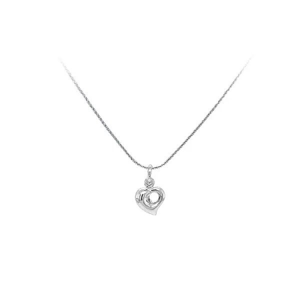 Pendant Heart of White Gold