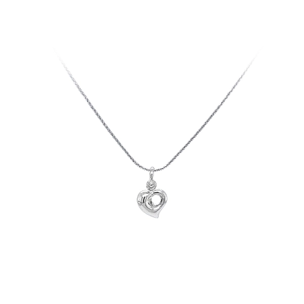 Pendant Heart of White Gold