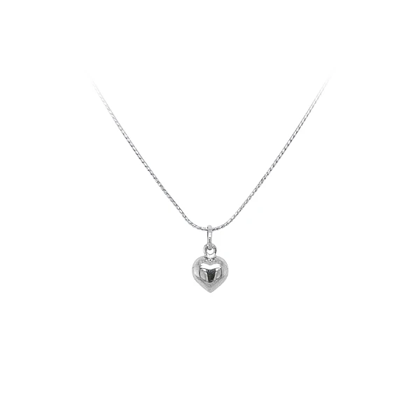 Pendant Heart of White Gold