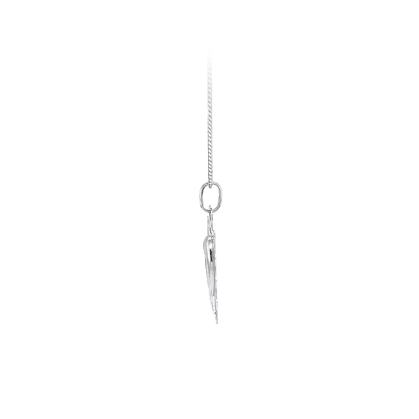 Pendant Madonna Virgin Mary of White Gold
