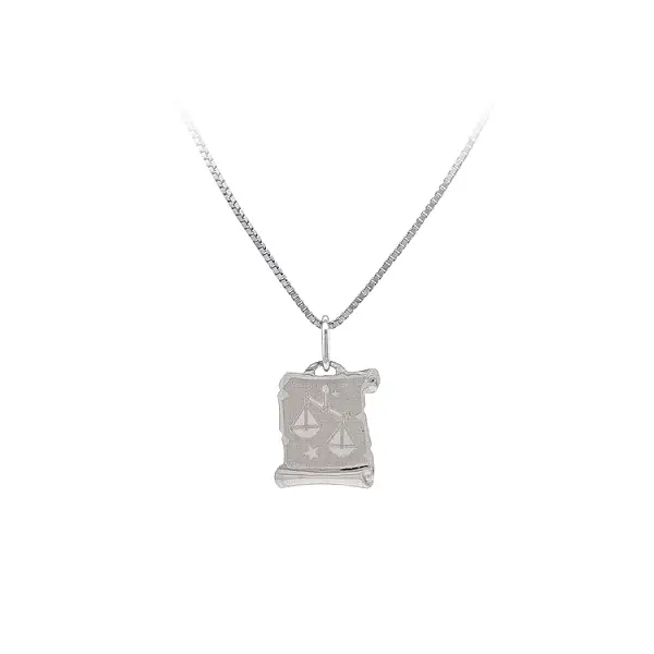 Pendant Sign of the Scales made of White Gold