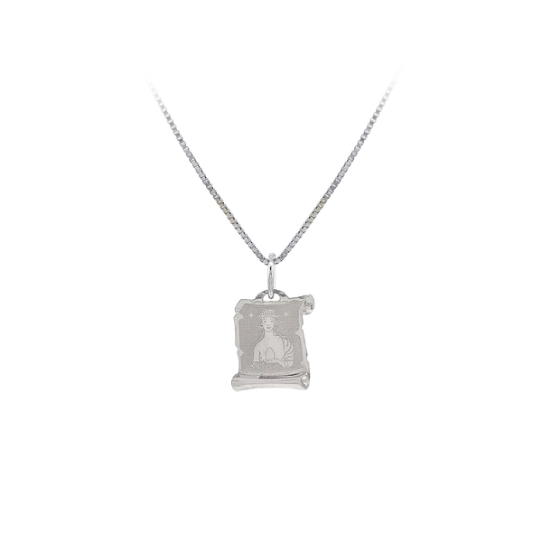 Pendant Sign of the Virgin of White Gold