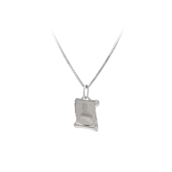 Pendant Sign of the Virgin of White Gold