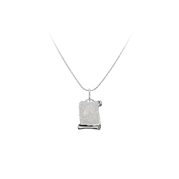 Pendant Aries Sign White Gold