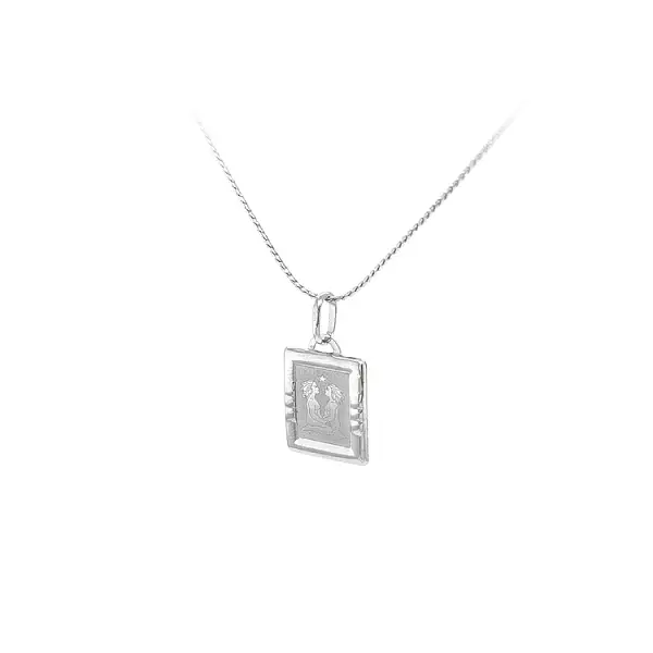 Pendant Sign of the Twins White Gold