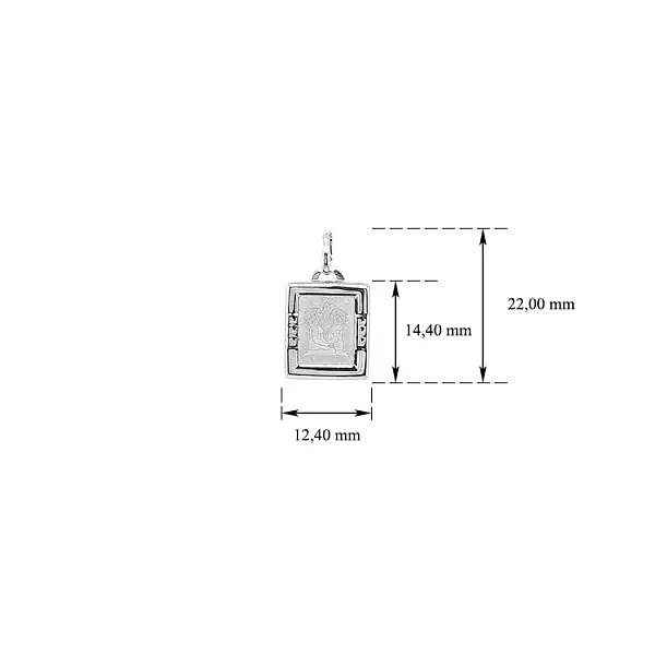 Pendant Sign of the Twins White Gold