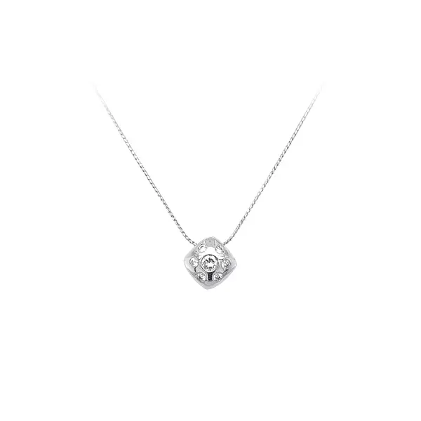 Pendant with White Gold Zircons