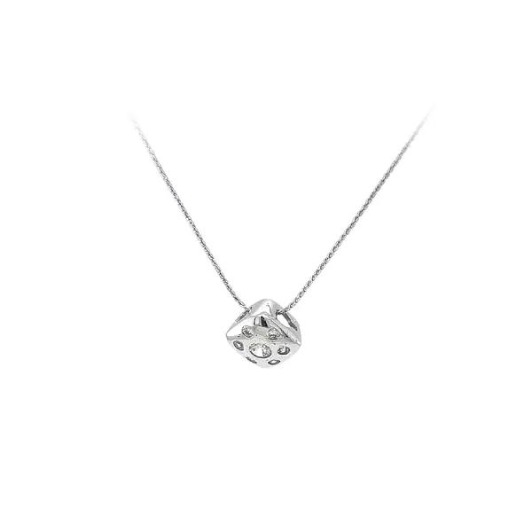 Pendant with White Gold Zircons