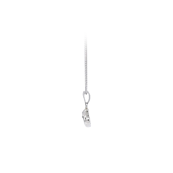 Pendant Dolphin with White Gold Zircons