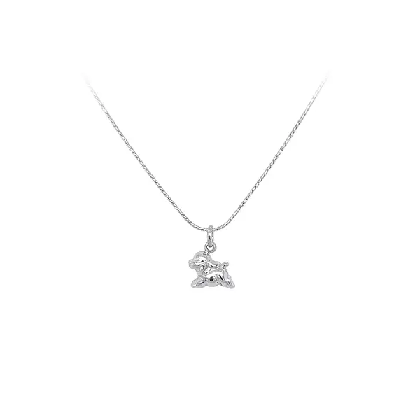 Pendant Dog from White Gold