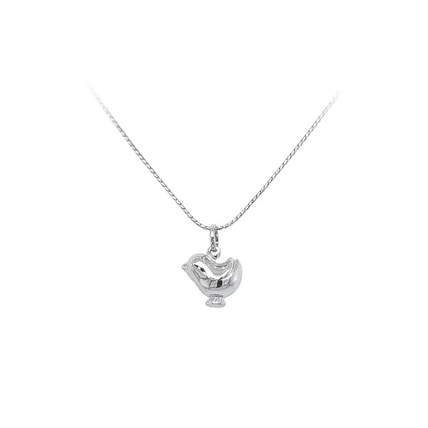 Pendant Chicken from White Gold