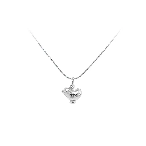 Pendant Chicken from White Gold