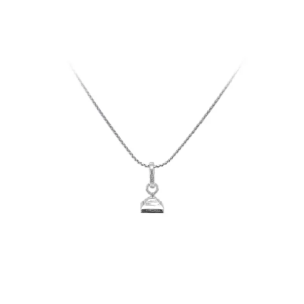 Pendant Pyramid of White Gold