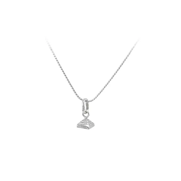 Pendant Pyramid of White Gold