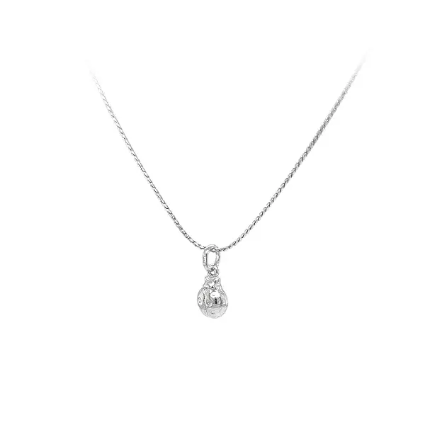 Pendant Ladybug from White Gold