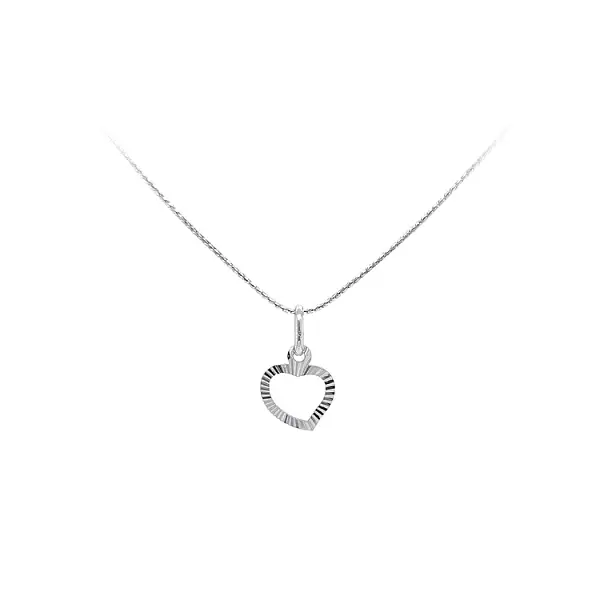 Pendant Heart of White Gold