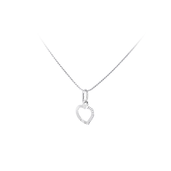 Pendant Heart of White Gold
