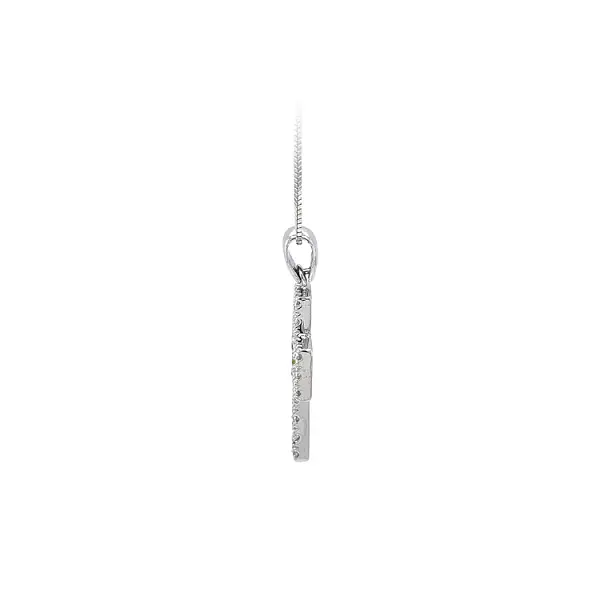 Pendant Cross with White Gold Zircons