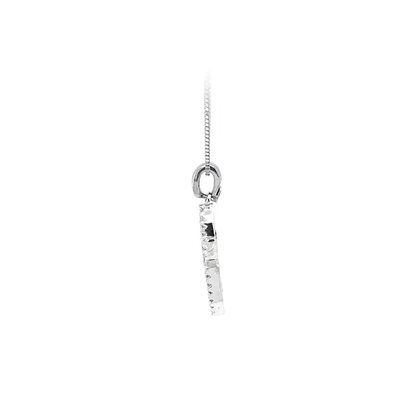 Pendant Cross with White Gold Zircons