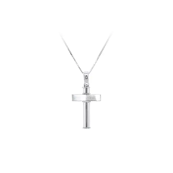 Pendant Cross of White Gold