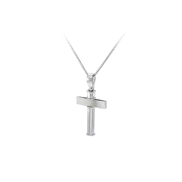 Pendant Cross of White Gold