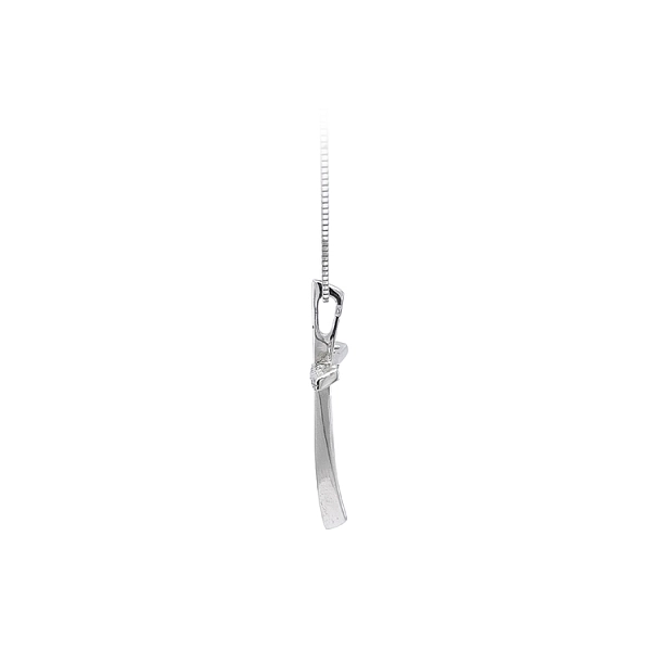 Pendant Cross with White Gold Zircons