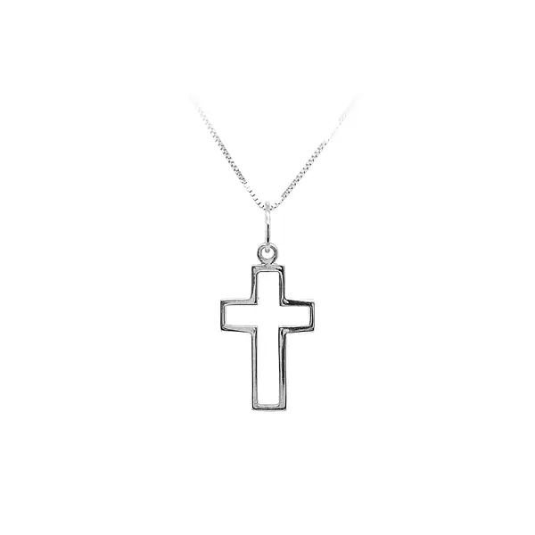 Pendant Cross of White Gold