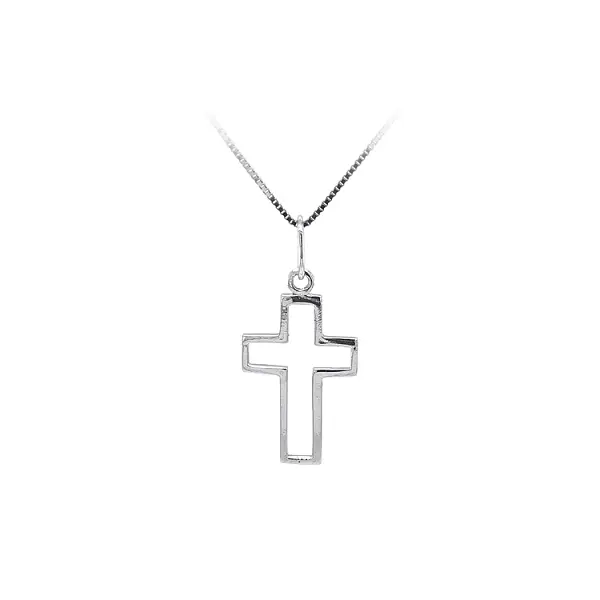 Pendant Cross of White Gold