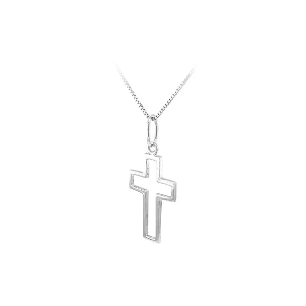 Pendant Cross of White Gold
