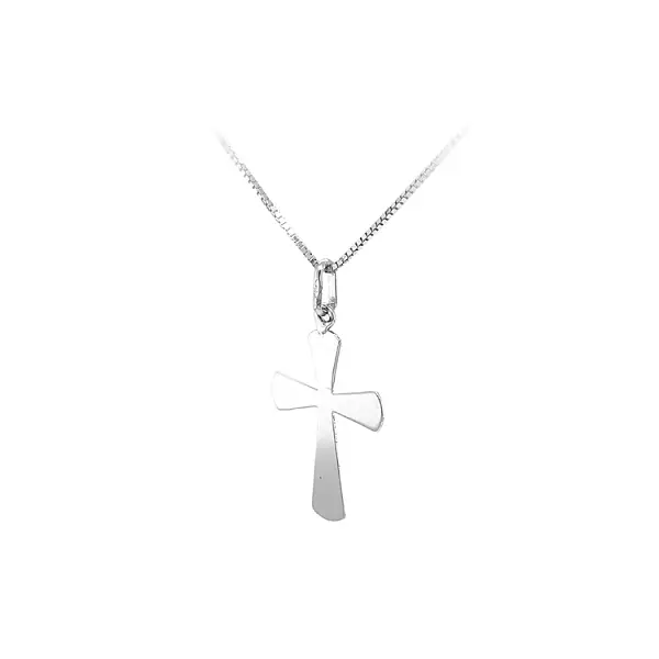 Pendant Cross of White Gold