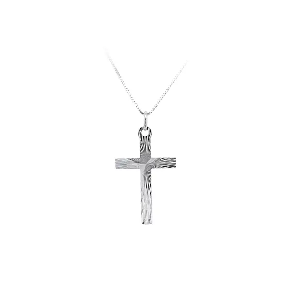 Pendant Cross of White Gold