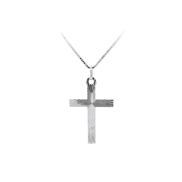 Pendant Cross of White Gold