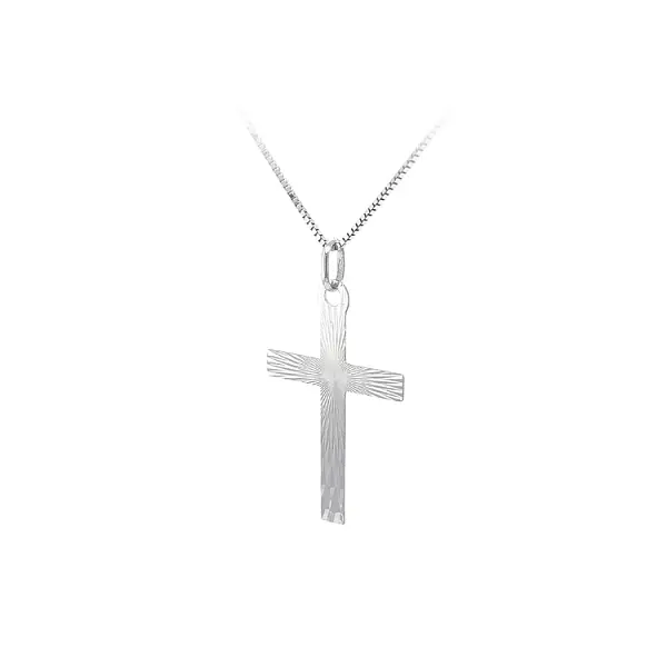 Pendant Cross of White Gold