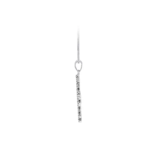 Pendant Cross with White Gold Zircons