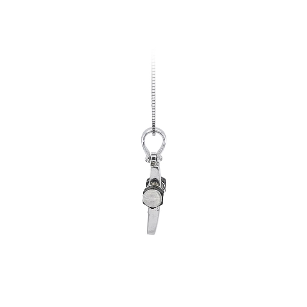 Pendant Cross with White Gold Ceramics