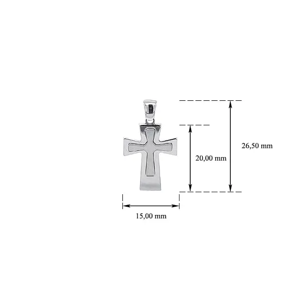 Pendant Cross of White Gold