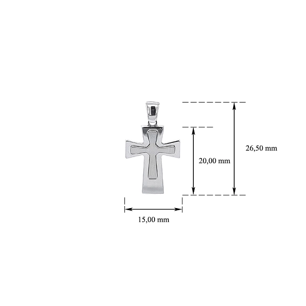 Pendant Cross of White Gold