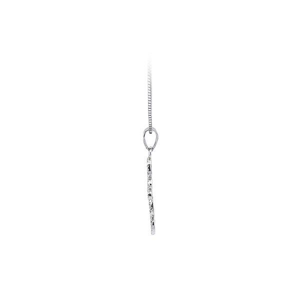 Pendant Cross with White Gold Zircons