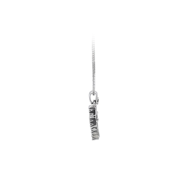 Pendant Cross with White Gold Zircons
