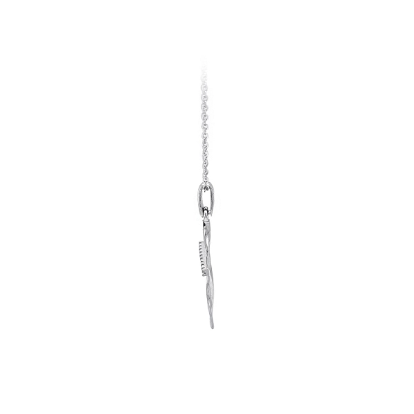 Gold Pendant Cross with Zircons