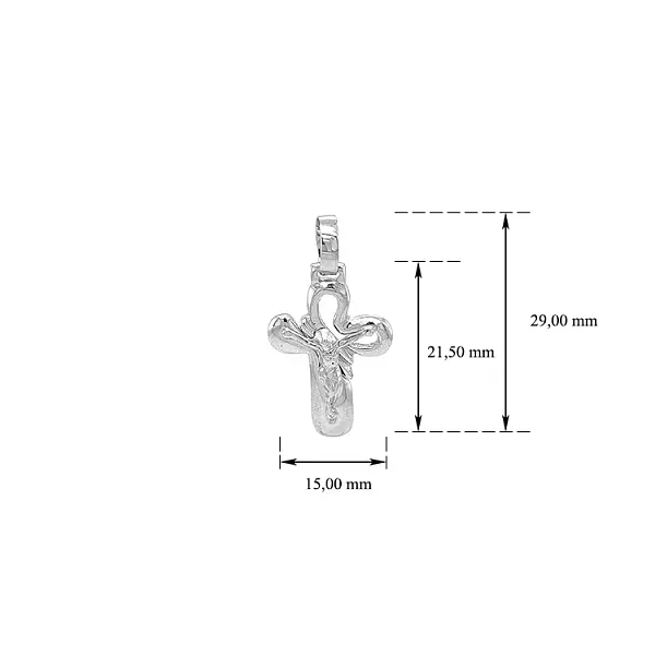 Cross with Jesus Christ from White Gold