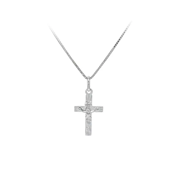 Cross with Jesus Christ from White Gold