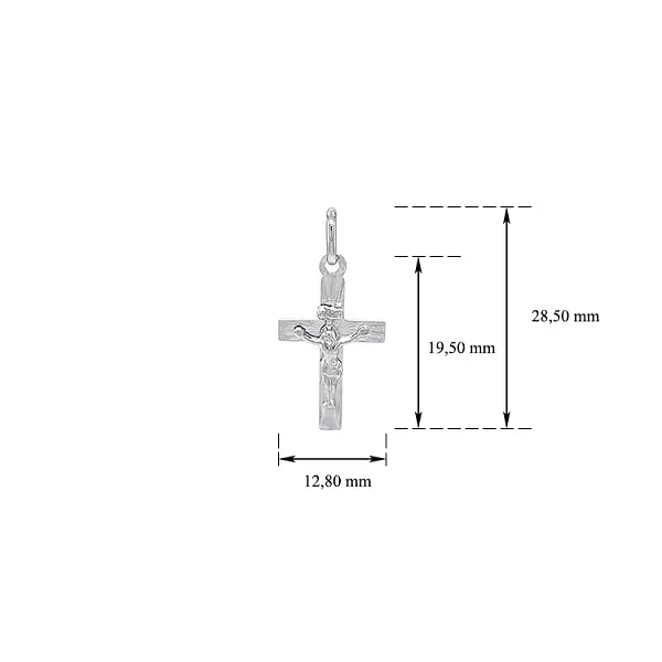 Cross with Jesus Christ from White Gold