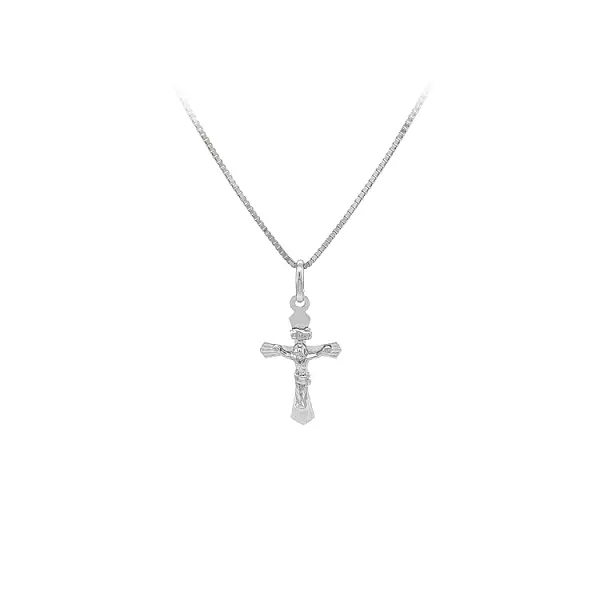 Cross with Jesus Christ from White Gold