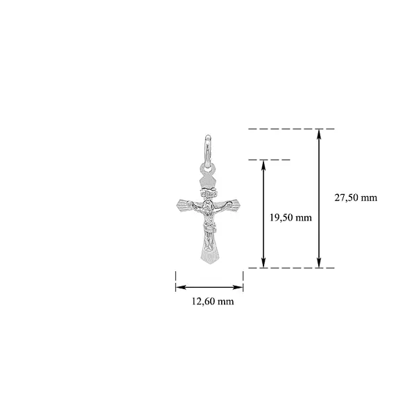 Cross with Jesus Christ from White Gold